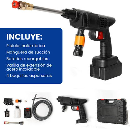 HIDROLAVADORA INALAMBRICA PORTATIL 48V PISTOLA DE AGUA A PRESION PARA AUTO, PATIO Y JARDIN